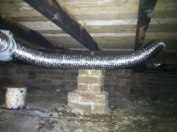 Sub Floor Showing Ventilation Duct